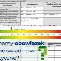 Kiedy mamy obowiązek posiadać świadectwo energetyczne? Tabela pokazuje wskaźniki i wymagania dla budynków.