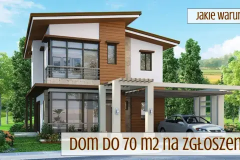 Nowoczesny dom 70m2 bez pozwolenia, projekt za darmo. Zobacz, jakie warunki!