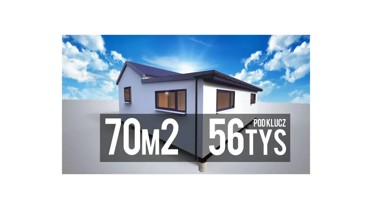 Nowoczesny, energooszczędny dom 70m2 pod klucz za 56 tys. zł. Tani w budowie, idealny na start.